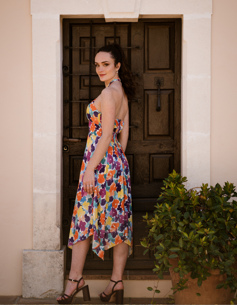 La robe Cassis - Multicolore - En stock - elleanor de provence, garde robe made in france