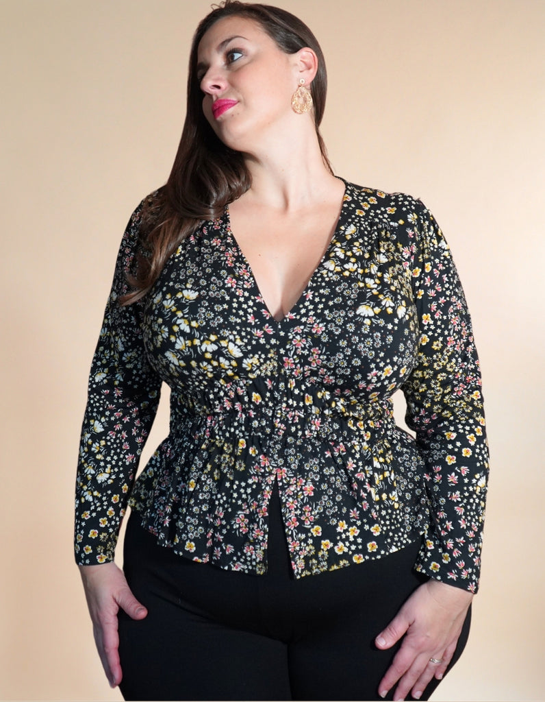 Le Top Sidney - Imprimé Fleuri - En stock - elleanor de provence, garde robe made in france