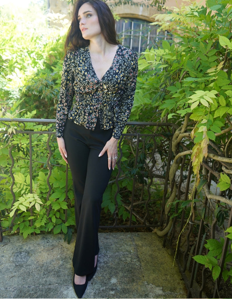 Le Top Sidney - Imprimé Fleuri - En stock - elleanor de provence, garde robe made in france