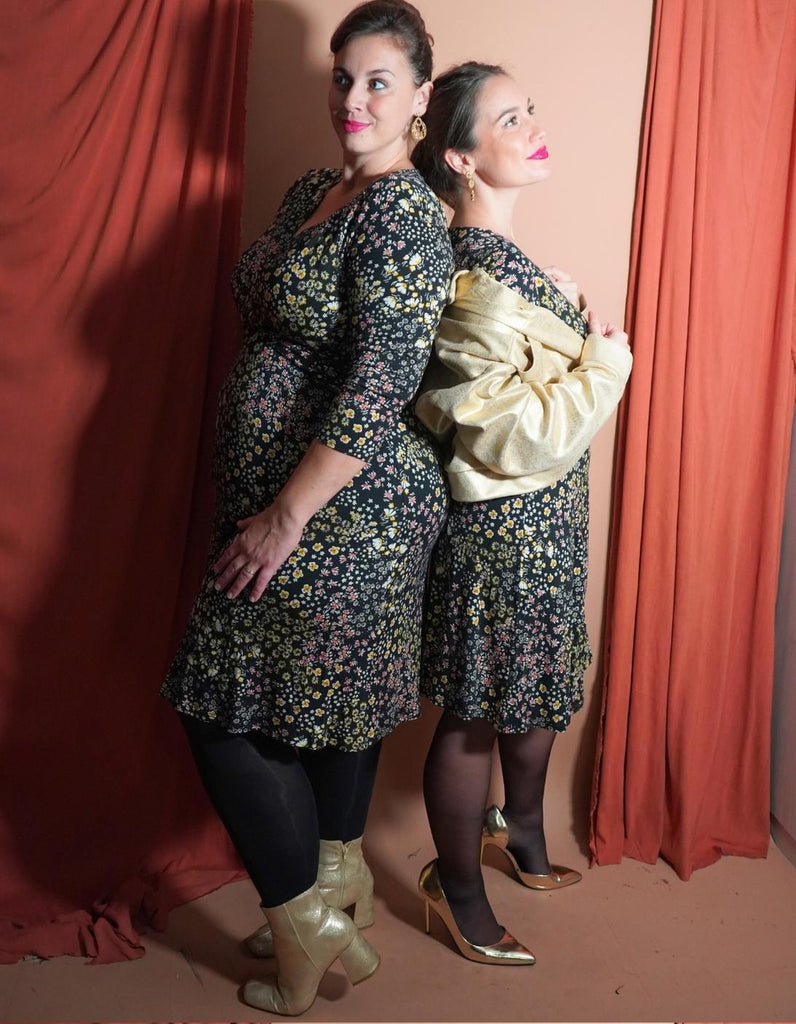 La robe Massilia - Imprimé Fleuri - En stock - elleanor de provence, garde robe made in france