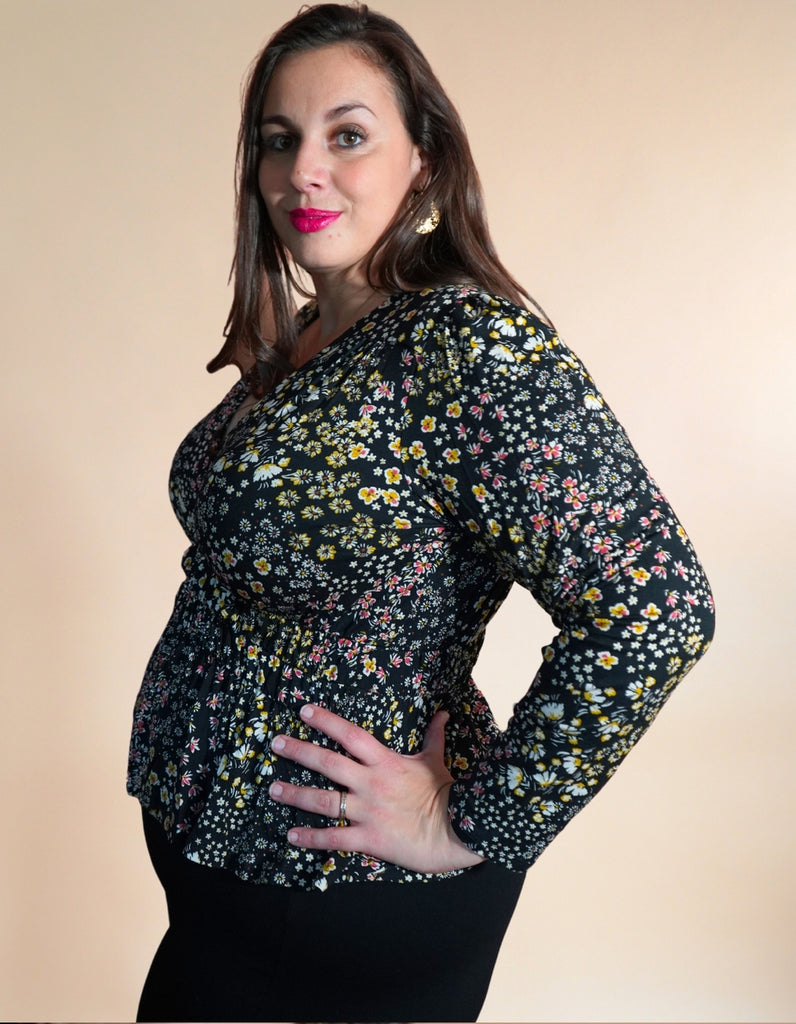 Le Top Sidney - Imprimé Fleuri - En stock - elleanor de provence, garde robe made in france