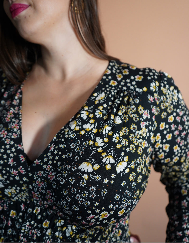 Le Top Sidney - Imprimé Fleuri - En stock - elleanor de provence, garde robe made in france