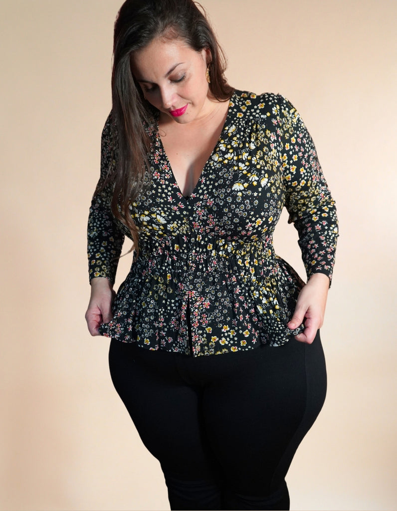 Le Top Sidney - Imprimé Fleuri - En stock - elleanor de provence, garde robe made in france