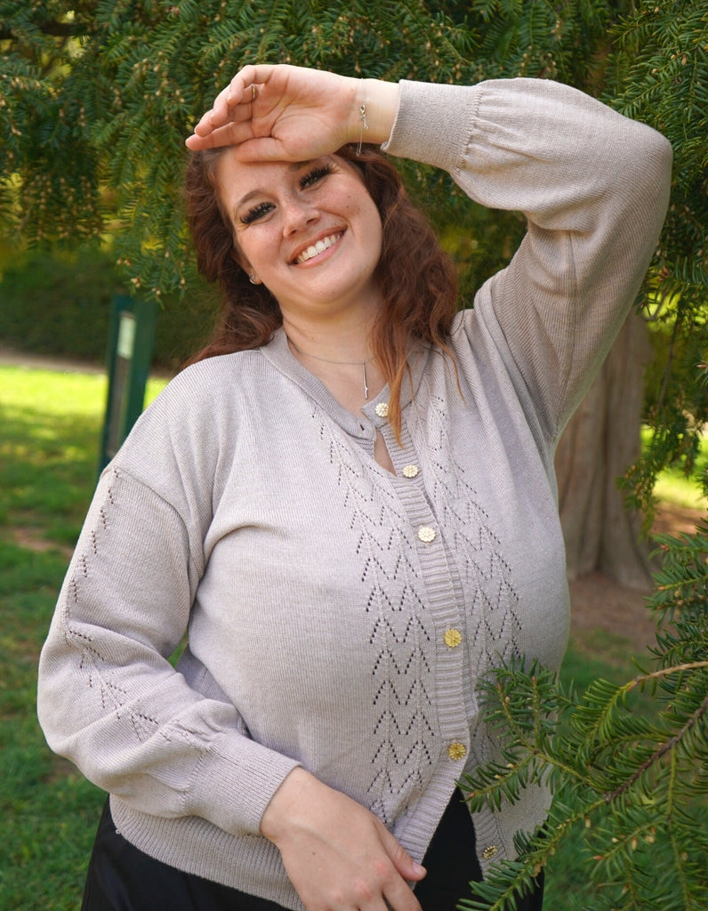 Gilet Chloé - Beige - En Stock - elleanor de provence, garde robe made in france