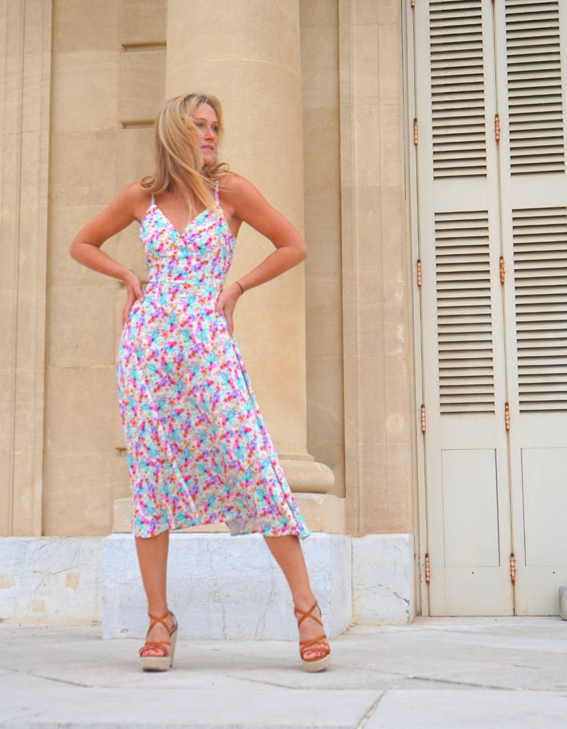 La Robe d'été à fleurs Elisa - En stock - elleanor de provence, garde robe made in france