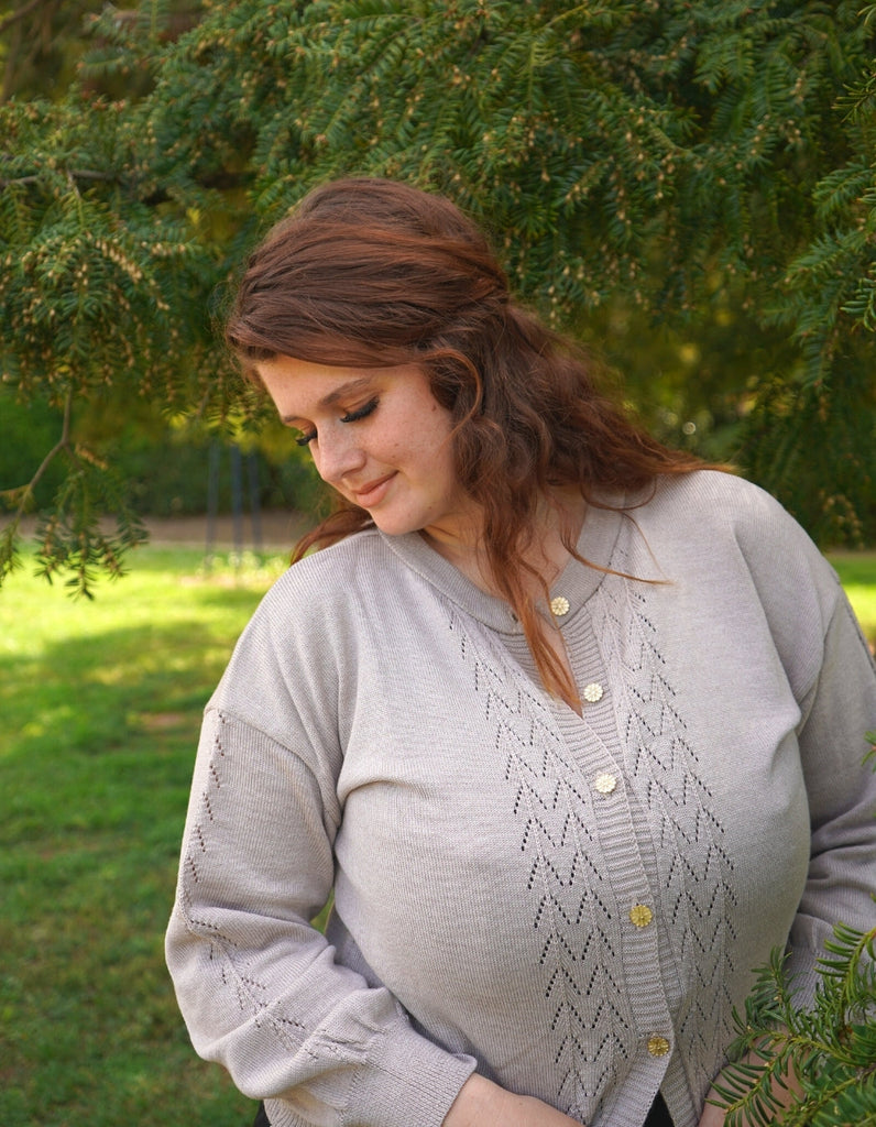 Gilet Chloé - Beige - En Stock - elleanor de provence, garde robe made in france