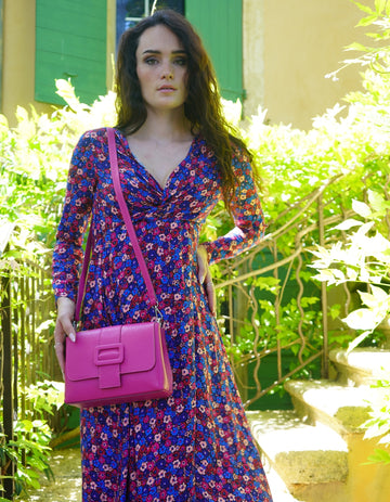 Le sac à main Istres - Rose Fushia - elleanor de provence, garde robe made in france