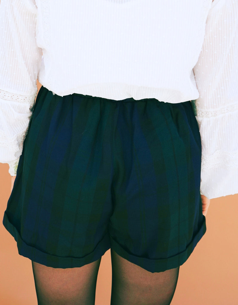 Le short Adèle Carreaux - En stock - elleanor de provence, garde robe made in france