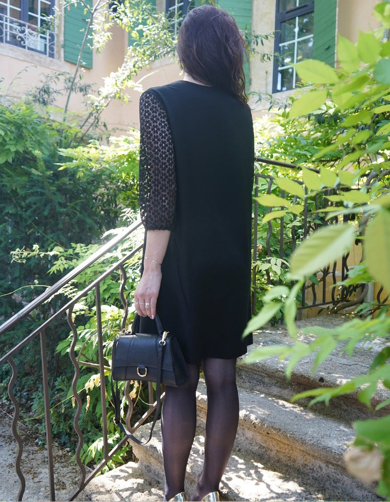 La robe Olympe - Noir - En stock - elleanor de provence, garde robe made in france