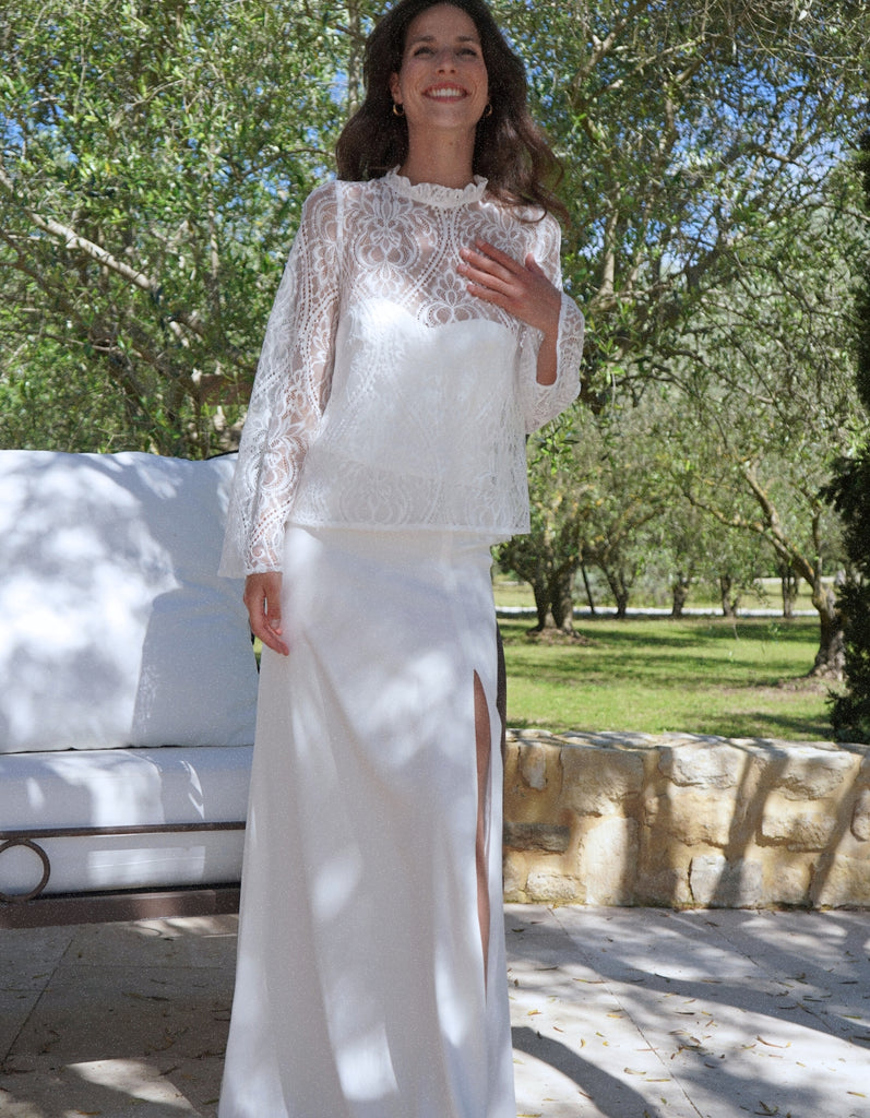 L'ensemble de Mariée Léonie - elleanor de provence, garde robe made in france