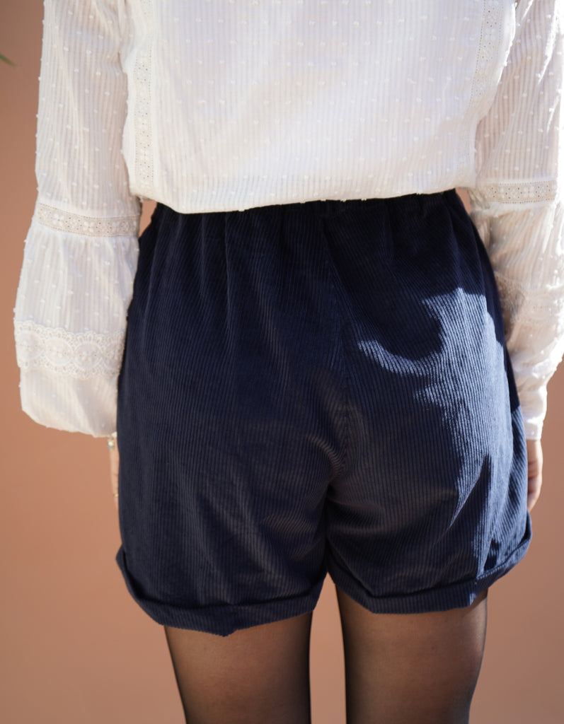 Le short Adèle velours - En stock - elleanor de provence, garde robe made in france