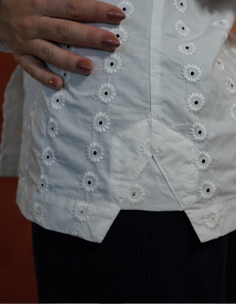 La chemise Angèle Broderies Anglaises - En stock - elleanor de provence, garde robe made in france