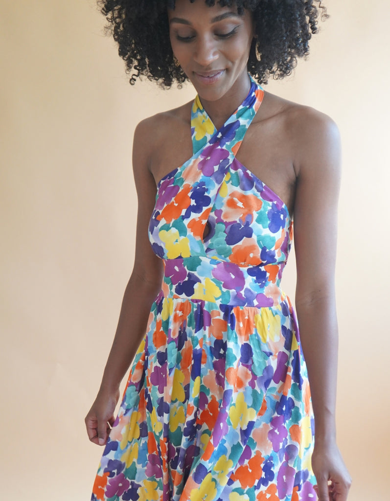 La robe Cassis - Multicolore - En stock - elleanor de provence, garde robe made in france