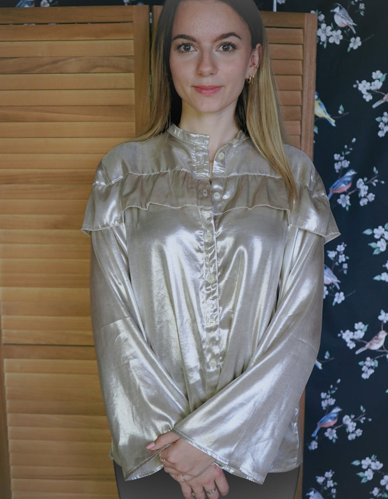 La Blouse Athena Or - En stock - elleanor de provence, garde robe made in france