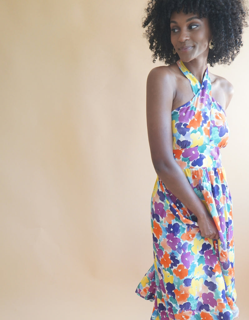 La robe Cassis - Multicolore - En stock - elleanor de provence, garde robe made in france