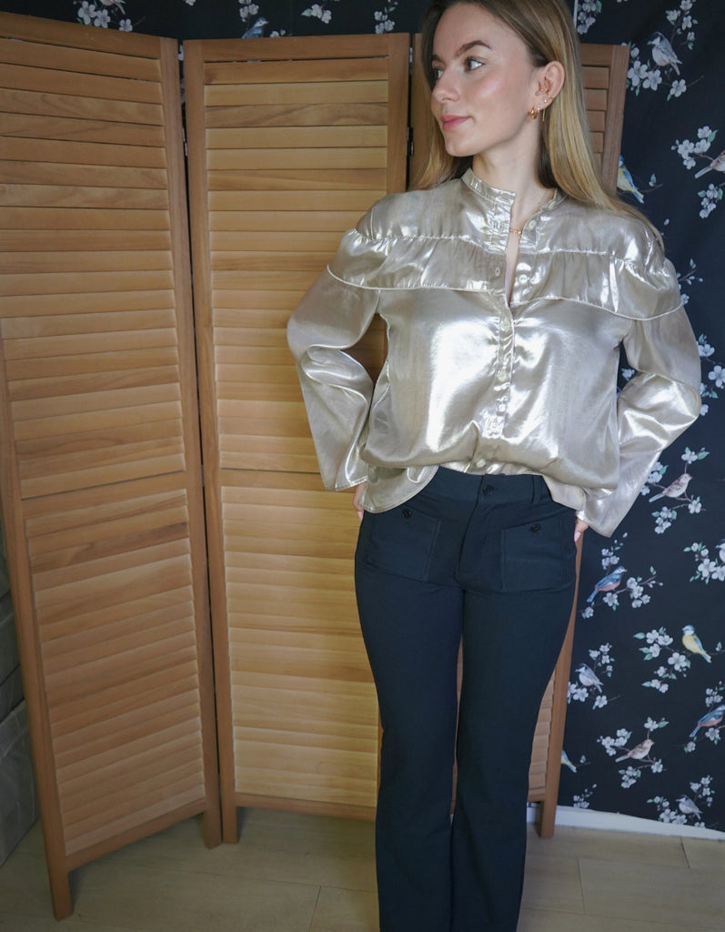 La Blouse Athena Or - En stock - elleanor de provence, garde robe made in france