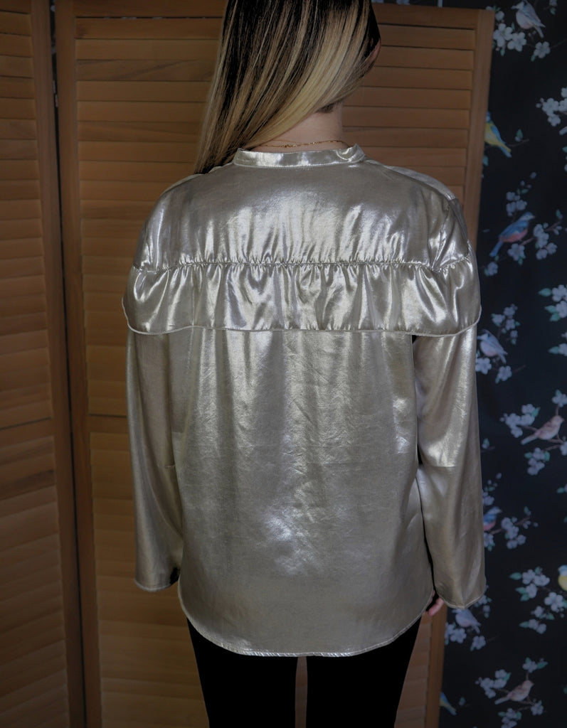 La Blouse Athena Or - En stock - elleanor de provence, garde robe made in france