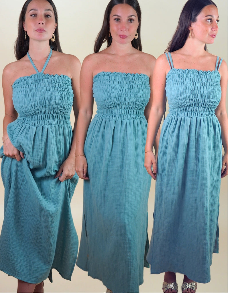 La robe Lavandou Bustier 3en1 - elleanor de provence, garde robe made in france