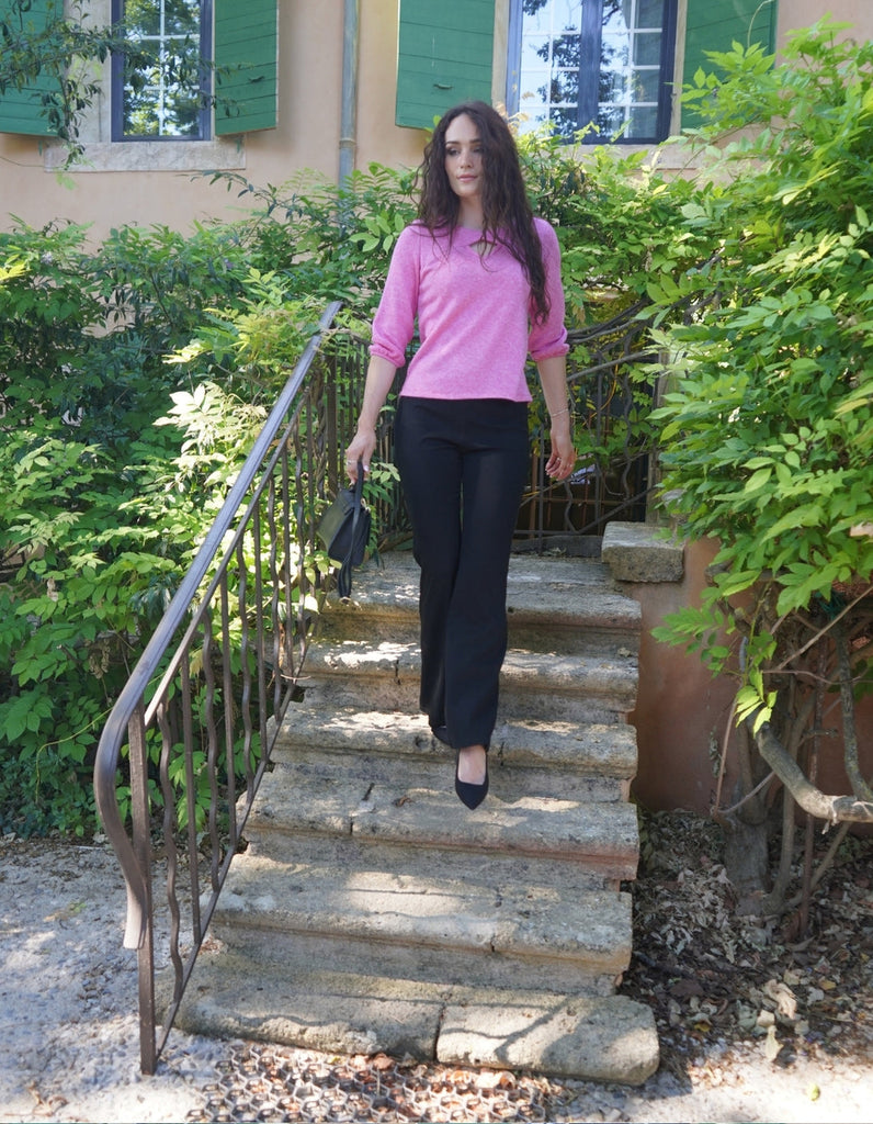 Le pantalegging Milano  - Noir - En stock - elleanor de provence, garde robe made in france