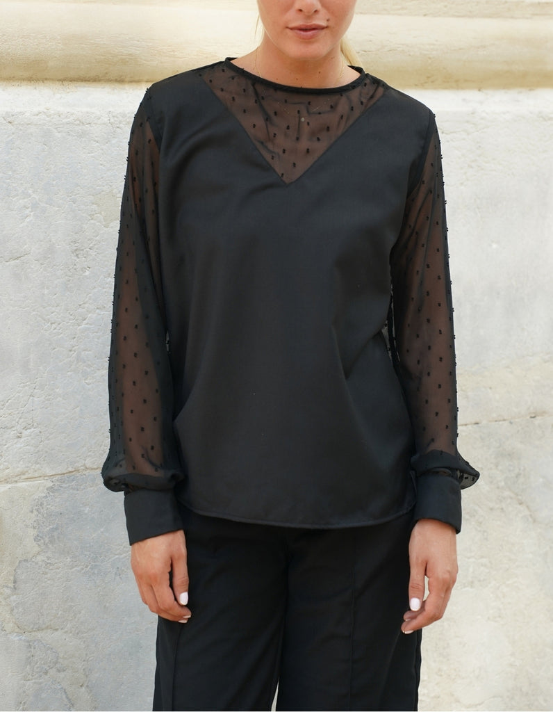 La Blouse Juliette -Personnalisable en Blanc - elleanor de provence, garde robe made in france