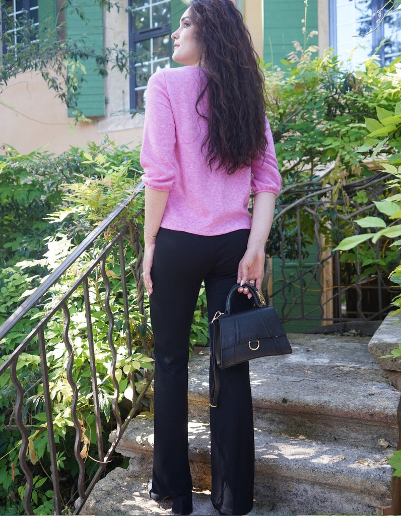 Le pantalegging Milano  - Noir - En stock - elleanor de provence, garde robe made in france