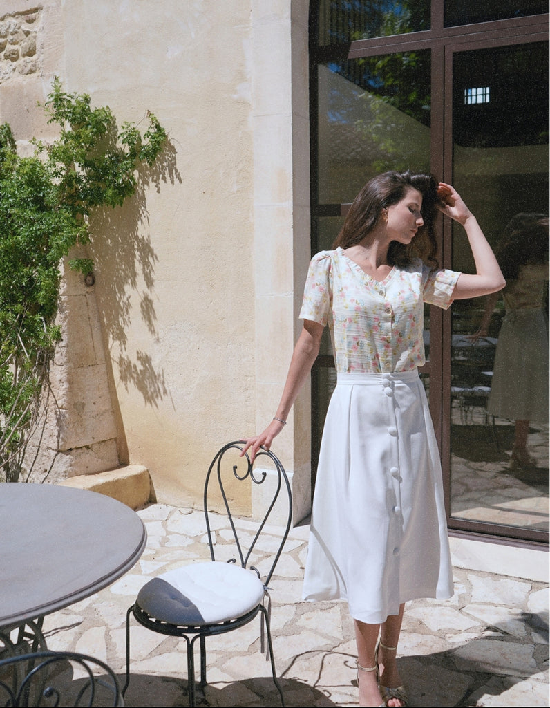 Le chemisier Kat - elleanor de provence, garde robe made in france