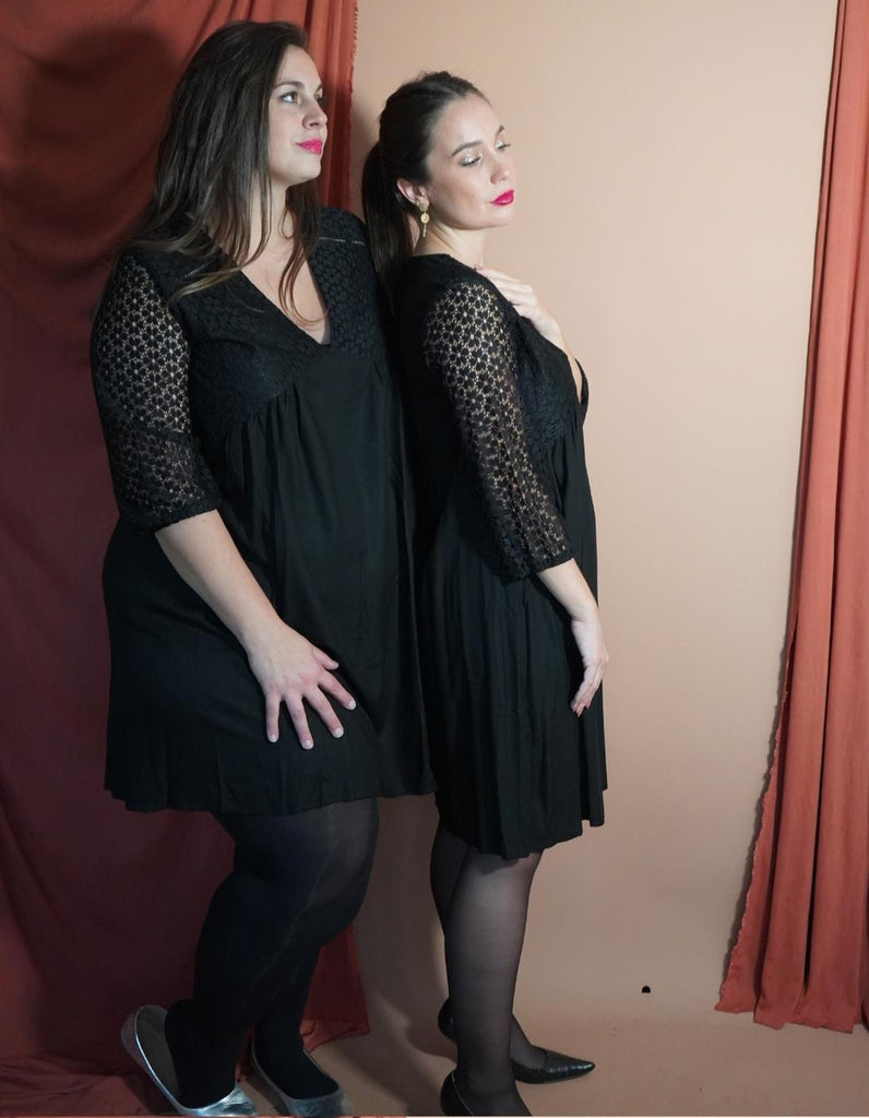 La robe Olympe - Noir - En stock - elleanor de provence, garde robe made in france