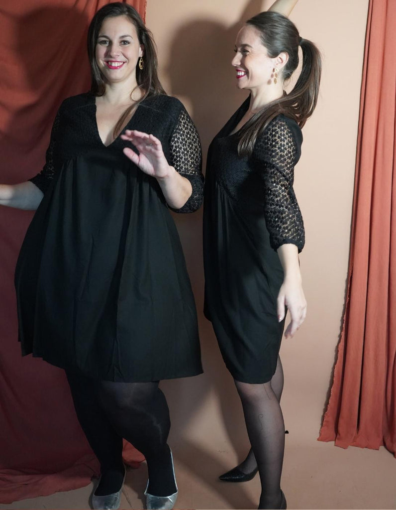 La robe Olympe - Noir - En stock - elleanor de provence, garde robe made in france