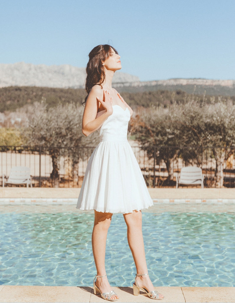 La Jupe Courte Diane - elleanor de provence, garde robe made in france