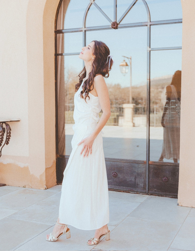 Le Haut Emilia Drapé - elleanor de provence, garde robe made in france