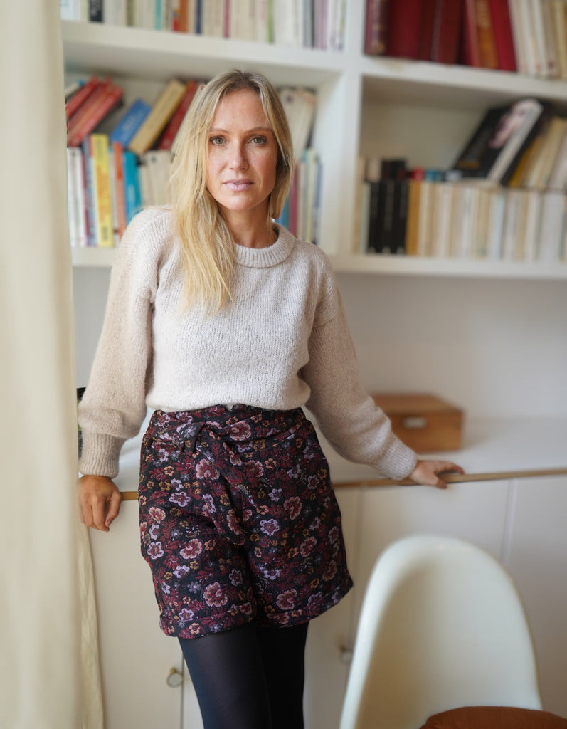 Pull Anna en Alpaga - Beige Nude- En stock - elleanor de provence, garde robe made in france