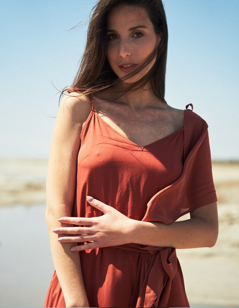 La robe Emilia Terra et pardessus Terra - elleanor de provence, garde robe made in france