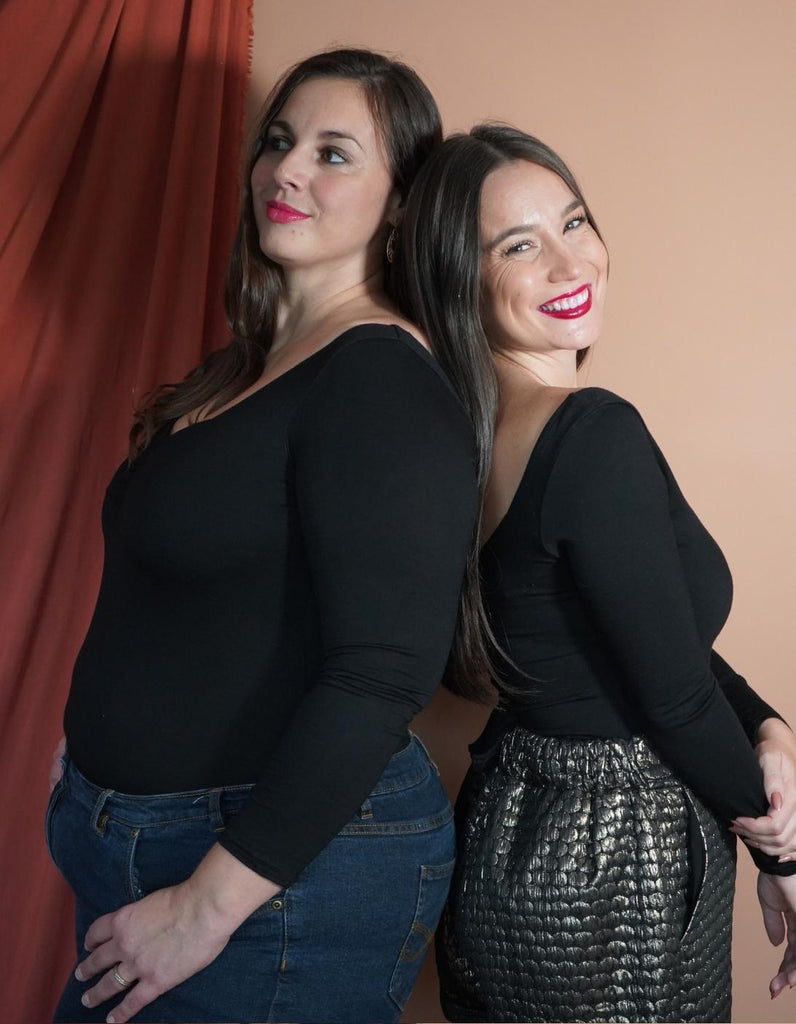 Le Body Sophia - Noir- En stock - elleanor de provence, garde robe made in france