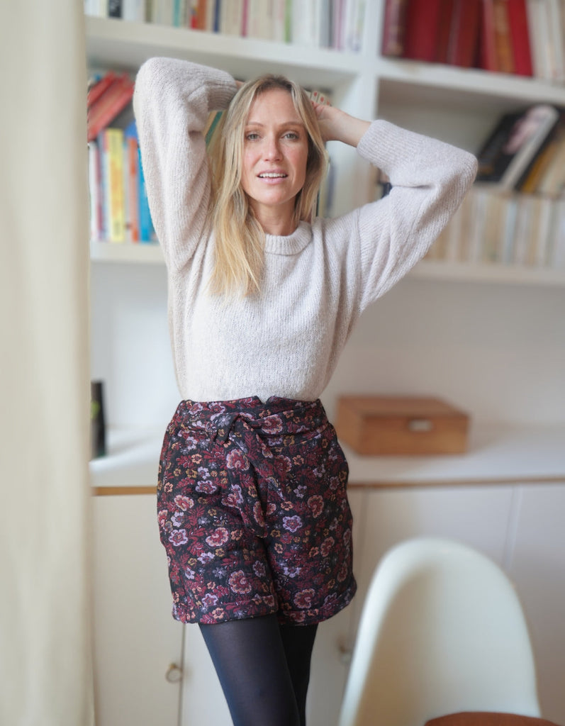 Pull Anna en Alpaga - Beige Nude- En stock - elleanor de provence, garde robe made in france