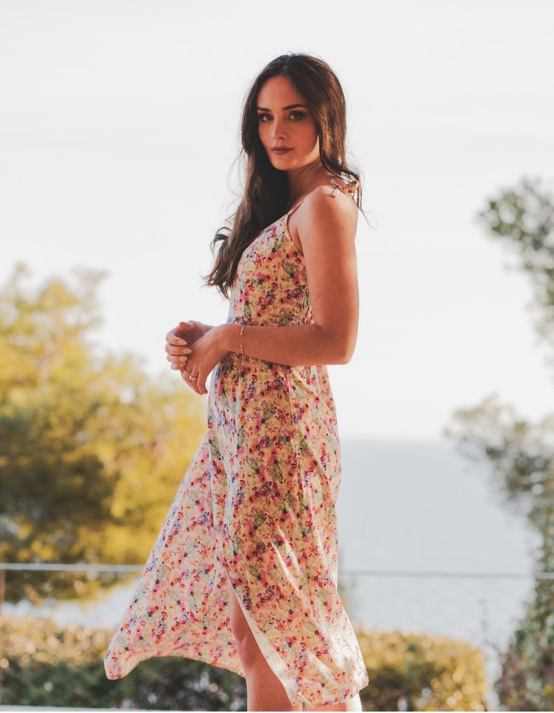 La Robe Menton - Fleurs d'été - Personnalisable - elleanor de provence, garde robe made in france