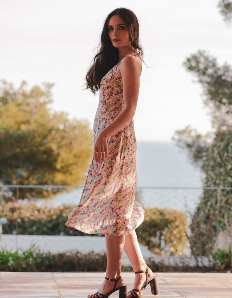 La Robe Menton - Fleurs d'été - Personnalisable - elleanor de provence, garde robe made in france