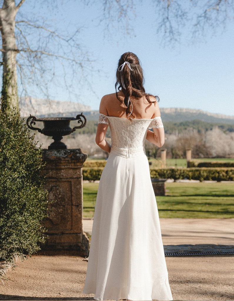 La robe de mariée Suzanne - elleanor de provence, garde robe made in france