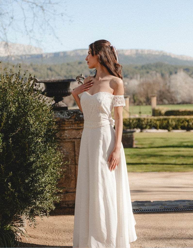 La robe de mariée Suzanne - elleanor de provence, garde robe made in france