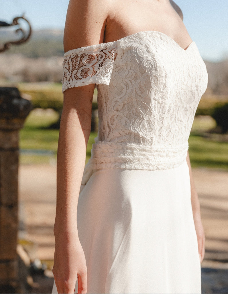 La robe de mariée Suzanne - elleanor de provence, garde robe made in france