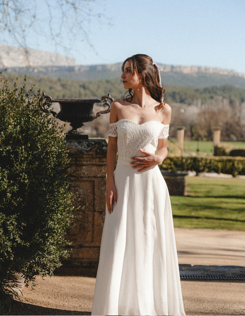 La robe de mariée Suzanne - elleanor de provence, garde robe made in france