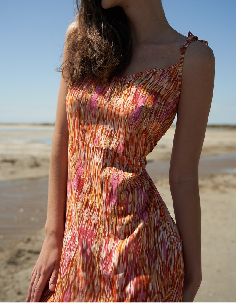 La robe Emilia Imprimé et pardessus Terra - elleanor de provence, garde robe made in france