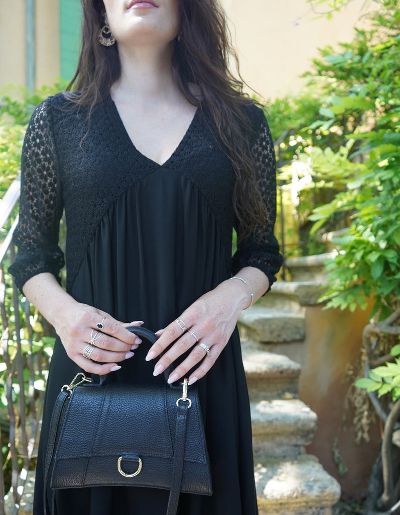 Le sac à main Vence - Noir -25% En précommande - elleanor de provence, garde robe made in france