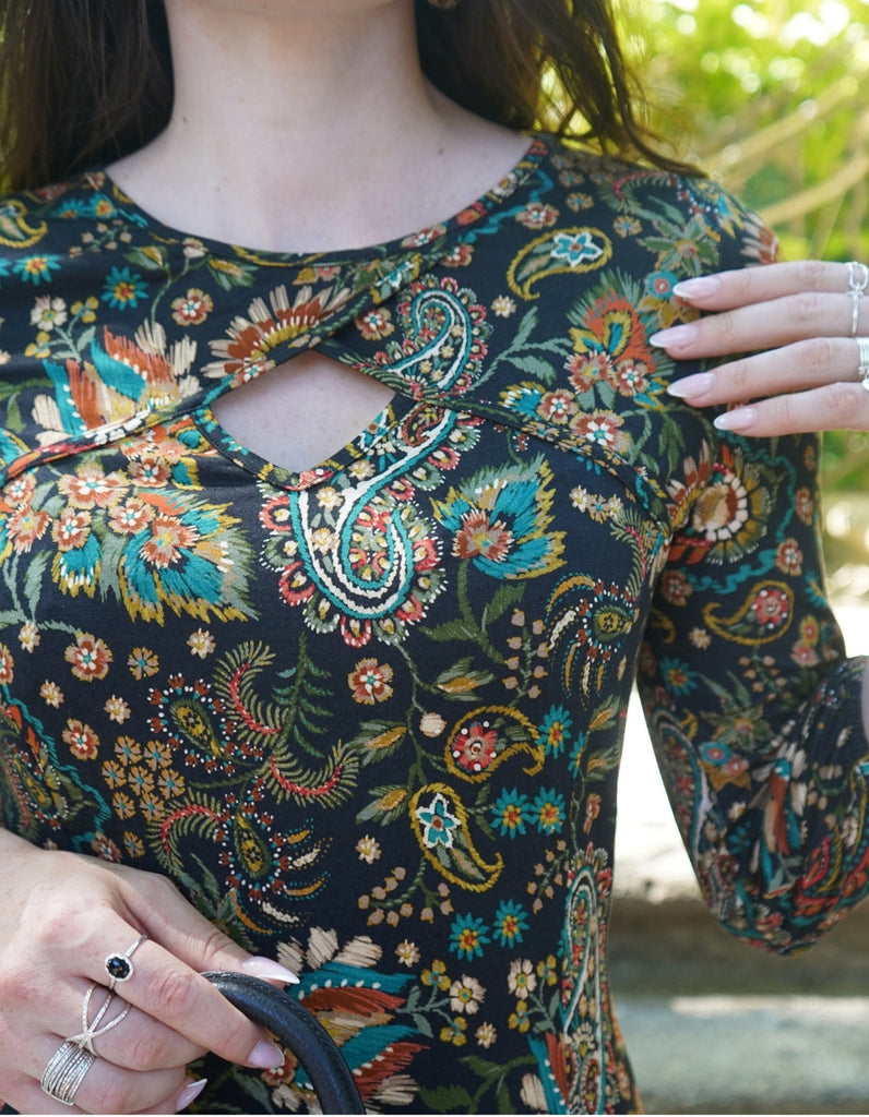 La robe Vermeille - Imprimé Cachemire - En cours de confection -10% - elleanor de provence, garde robe made in france