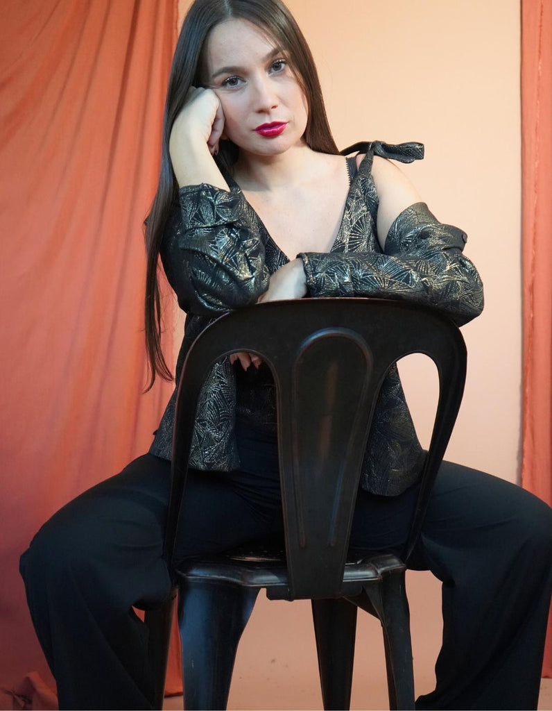 La chemise Angèle Feuilles d'Or En stock - elleanor de provence, garde robe made in france