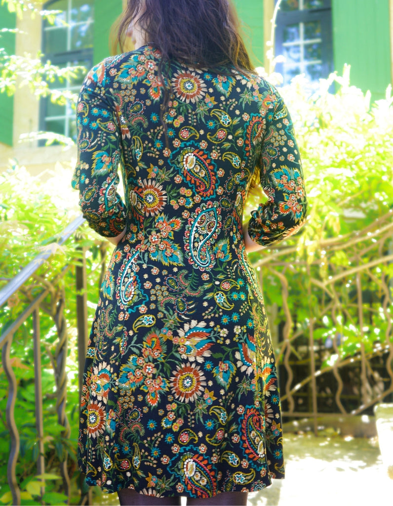 La robe Vermeille - Imprimé Cachemire - En cours de confection -10% - elleanor de provence, garde robe made in france