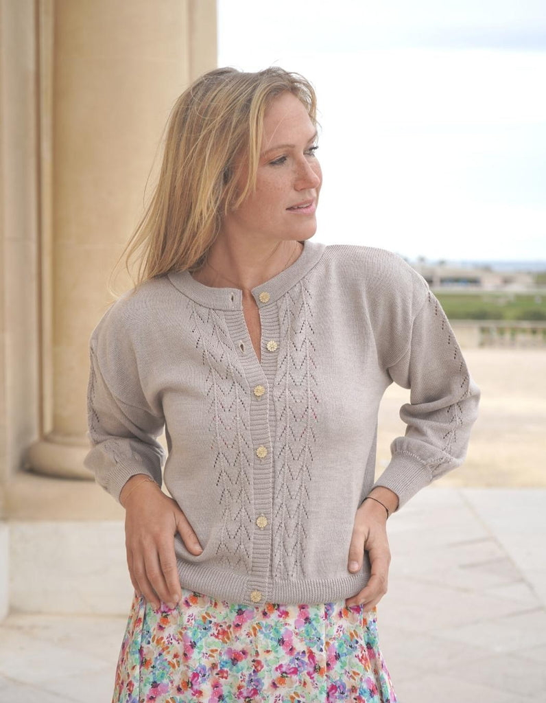 Gilet Chloé - Beige - En cours de confection -10% - elleanor de provence, garde robe made in france