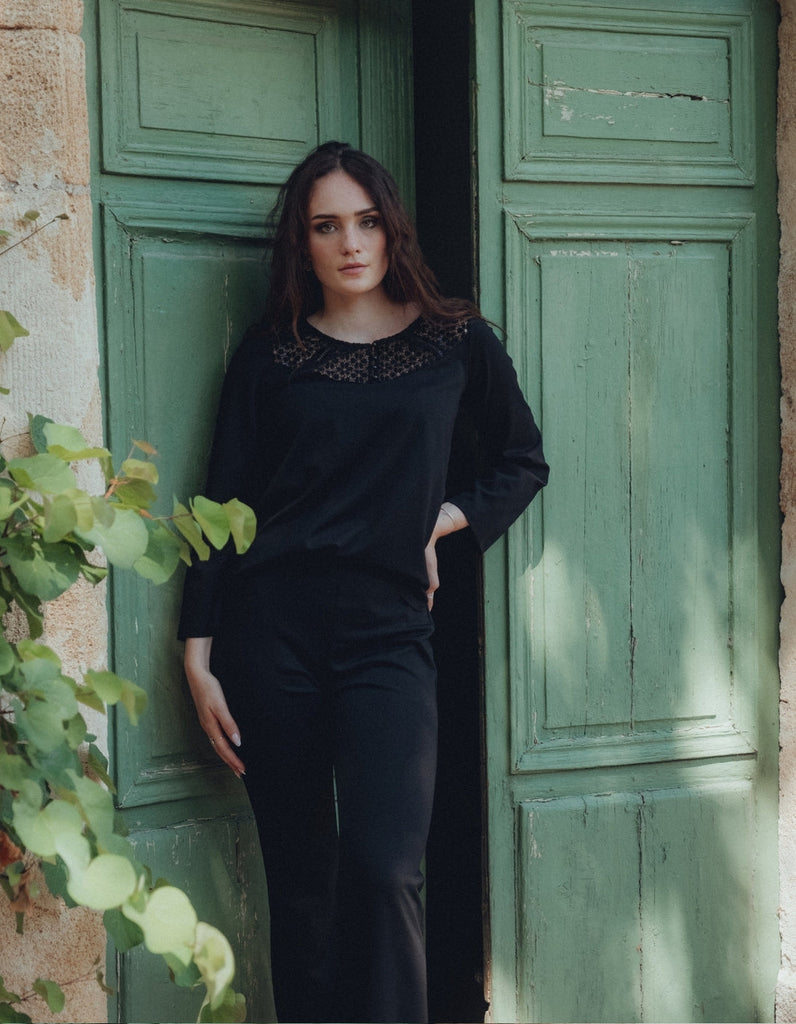Le Top Vence - Noir - En stock - elleanor de provence, garde robe made in france