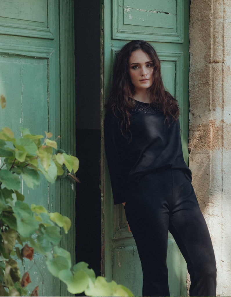 Le Top Vence - Noir - En stock - elleanor de provence, garde robe made in france