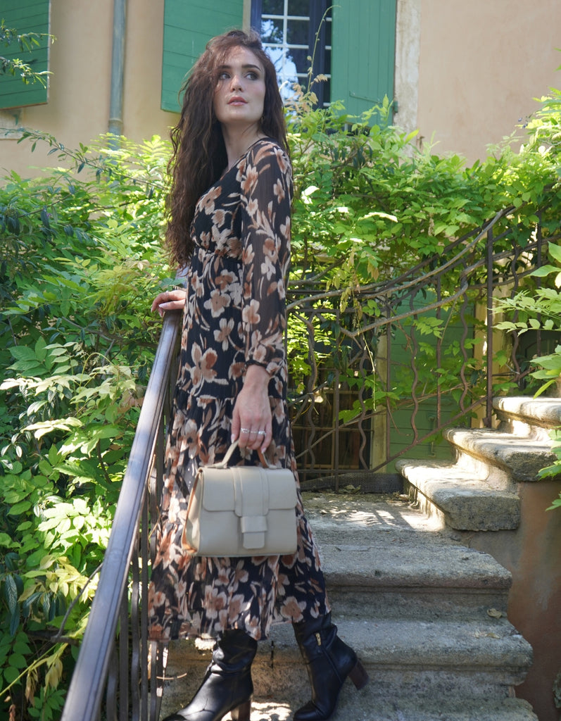 Le sac à main Valence - Beige - elleanor de provence, garde robe made in france