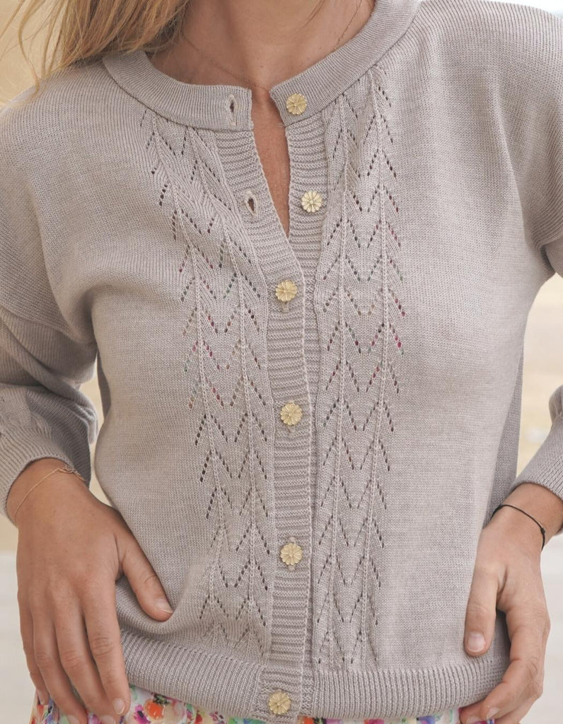 Gilet Chloé - Beige - En cours de confection -10% - elleanor de provence, garde robe made in france